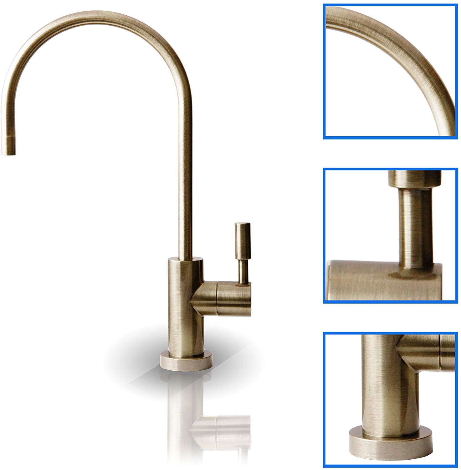 Fontana Banes Antique Brass Ceramic Disc kitchen Sink Designer Faucet